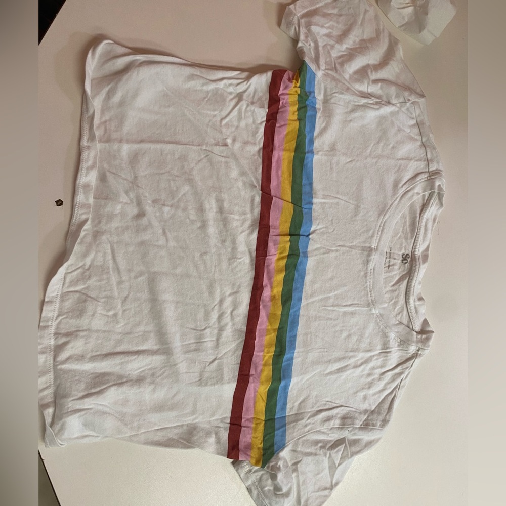 SO rainbow design crop top